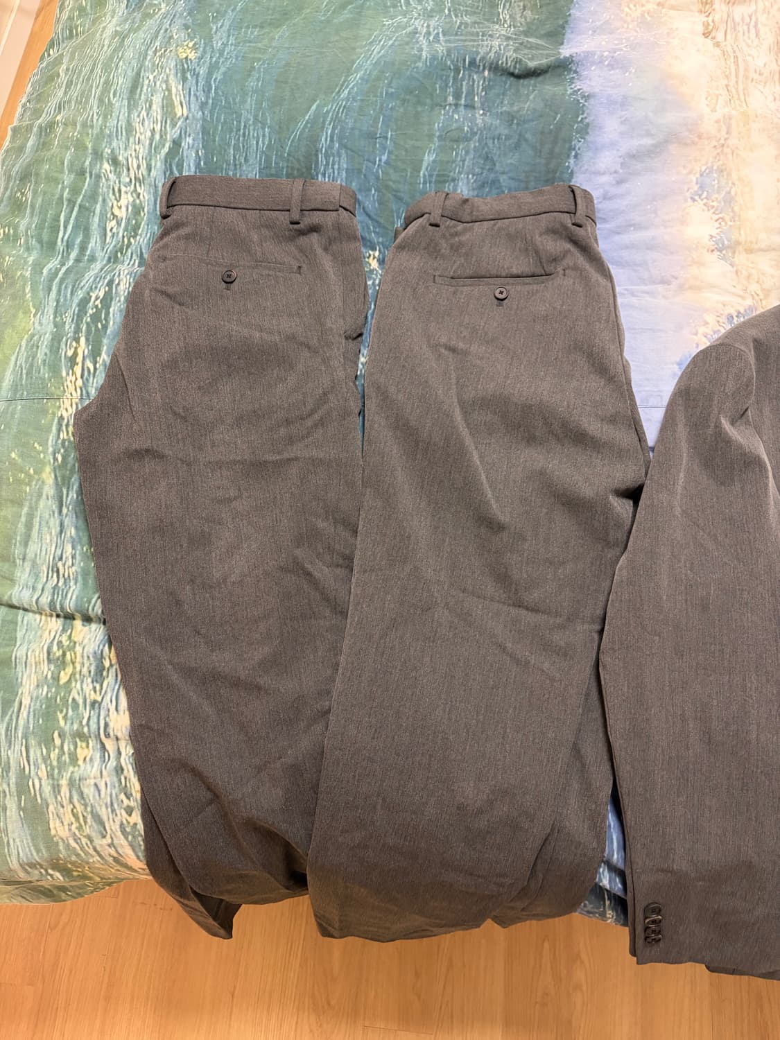 무신사 스탠다드 테이퍼드 히든 밴딩 크롭 슬랙스 [미디엄 그레이] 상품이미지2