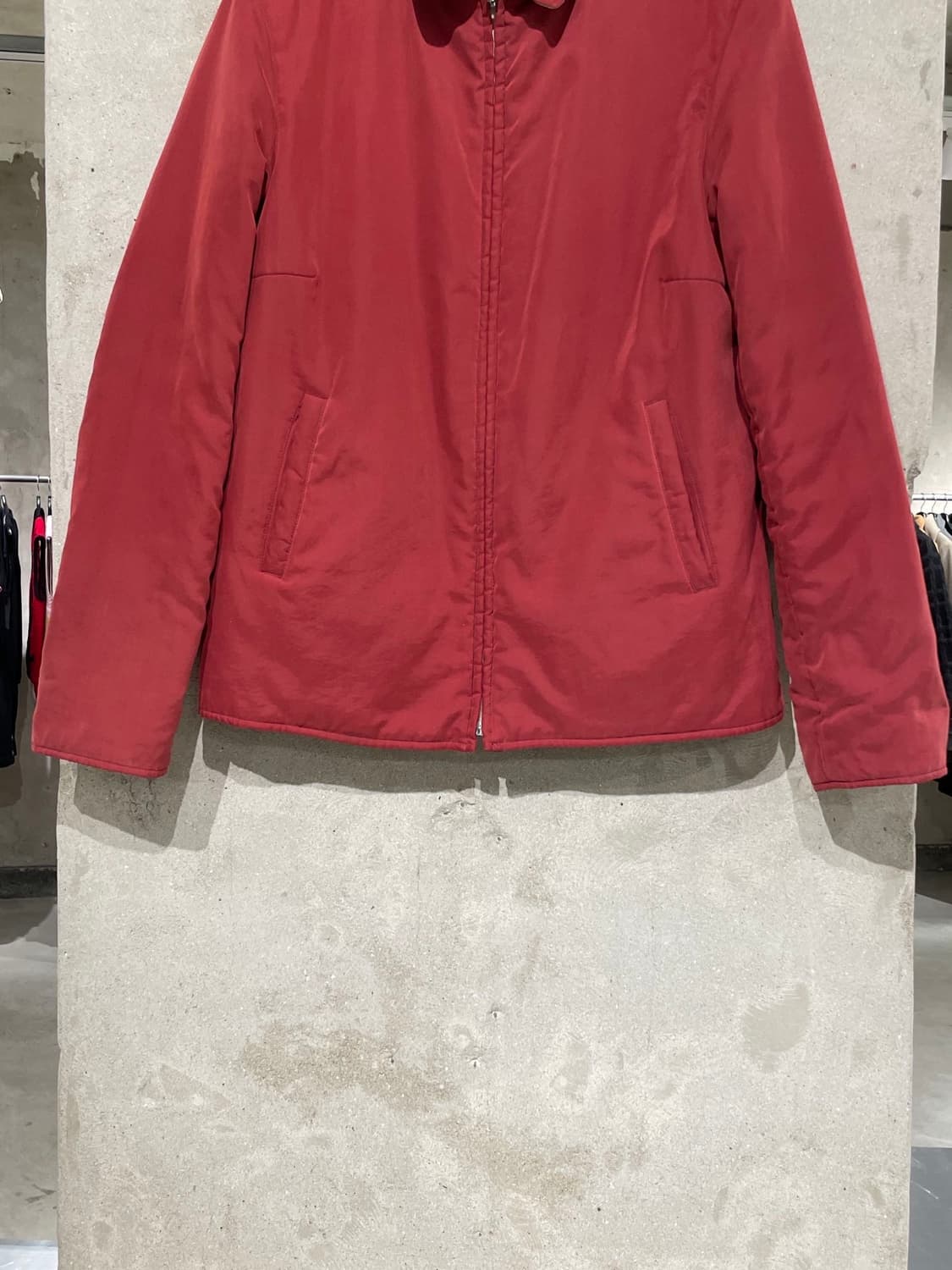 버버리 베이지 앤 레드 리버시블 집업 자켓 상품이미지7