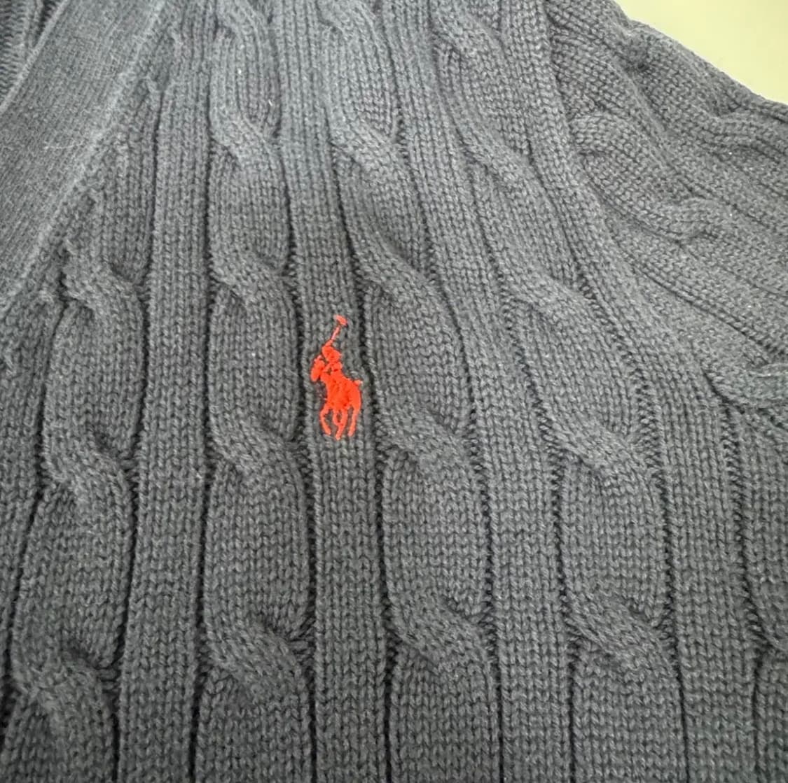 폴로 랄프로렌 네이비 꽈배기 가디건 14~16 성인가능 상품이미지6