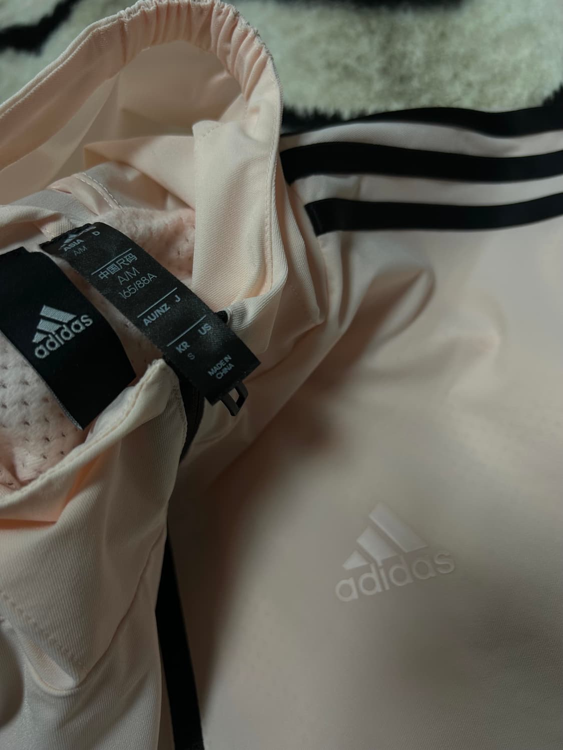 [S]아디다스 퓨처 아이콘 후드 바람막이 자켓/핑크블랙 상품이미지6