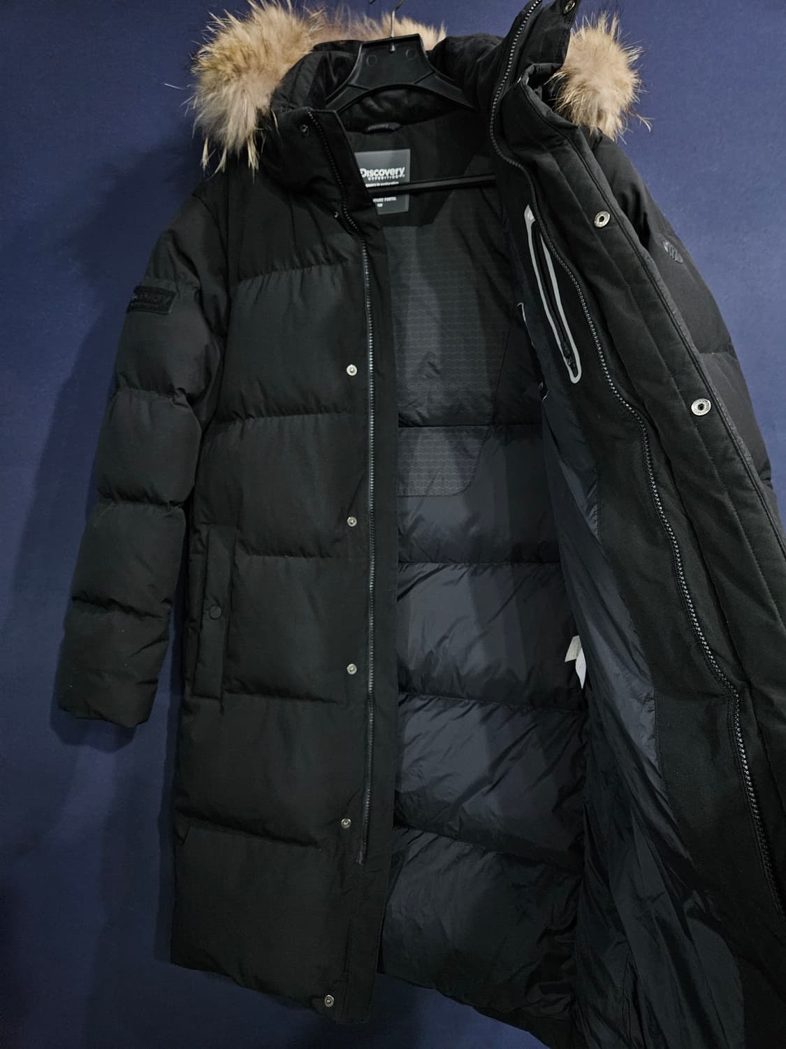 디스커버리 블랙컬러 남성 100 구스다운 롱패딩  상품이미지8