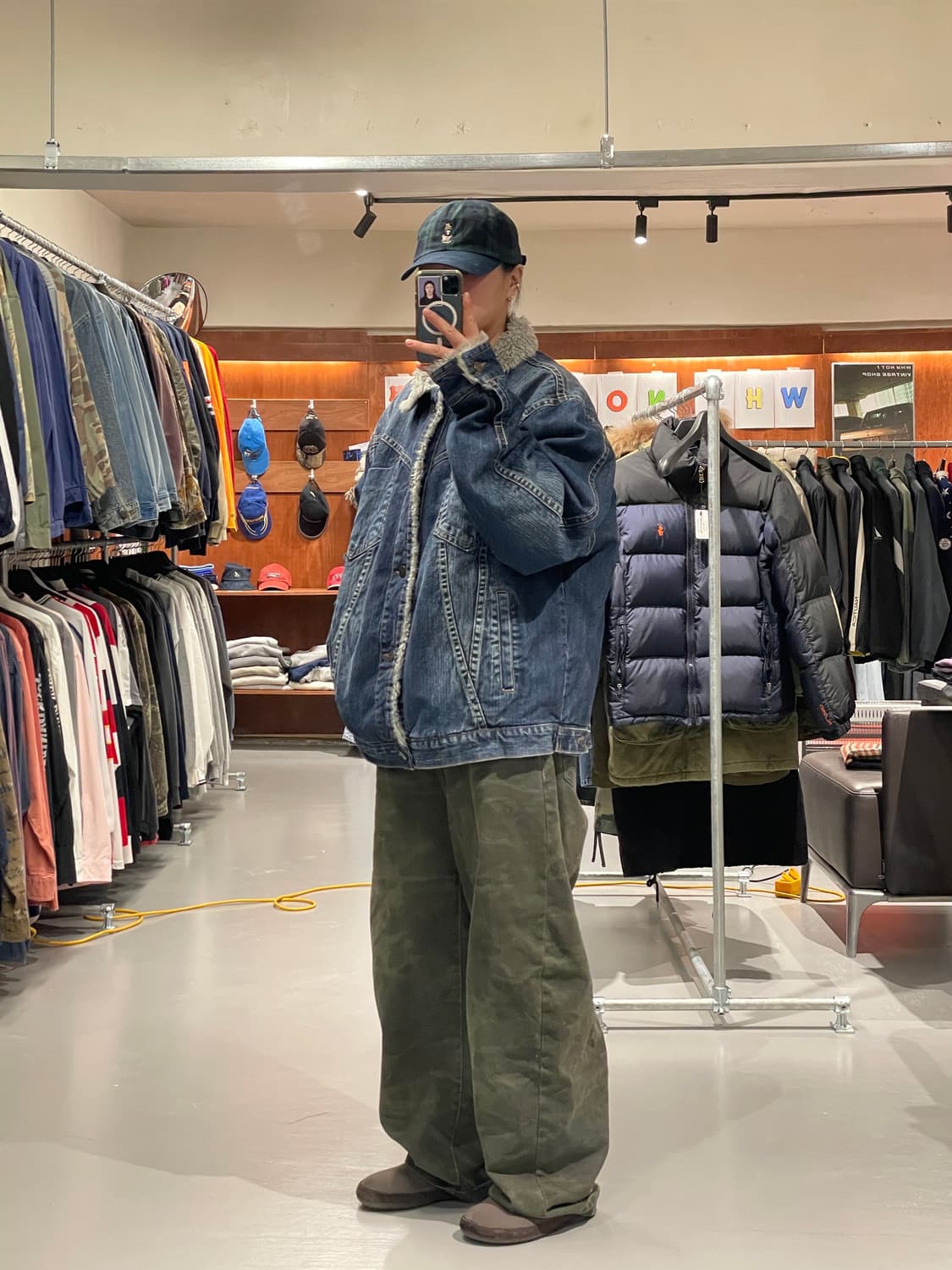 빈티지 빅사이즈 쉐르파 데님 자켓   상품이미지6