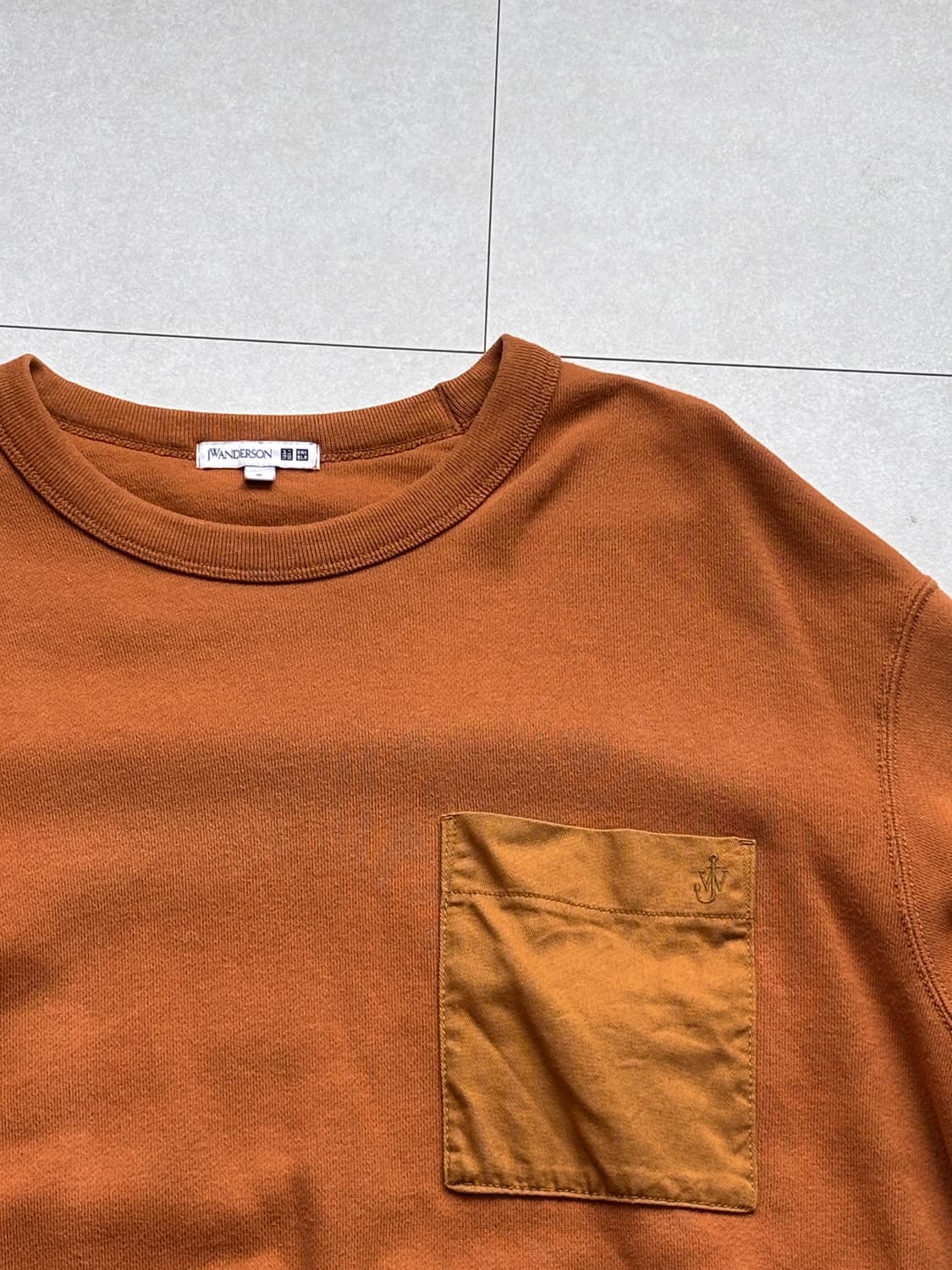 UNIQLO × JW앤더슨 브릭 브라운 엘보패치 맨투맨 XL 상품이미지3