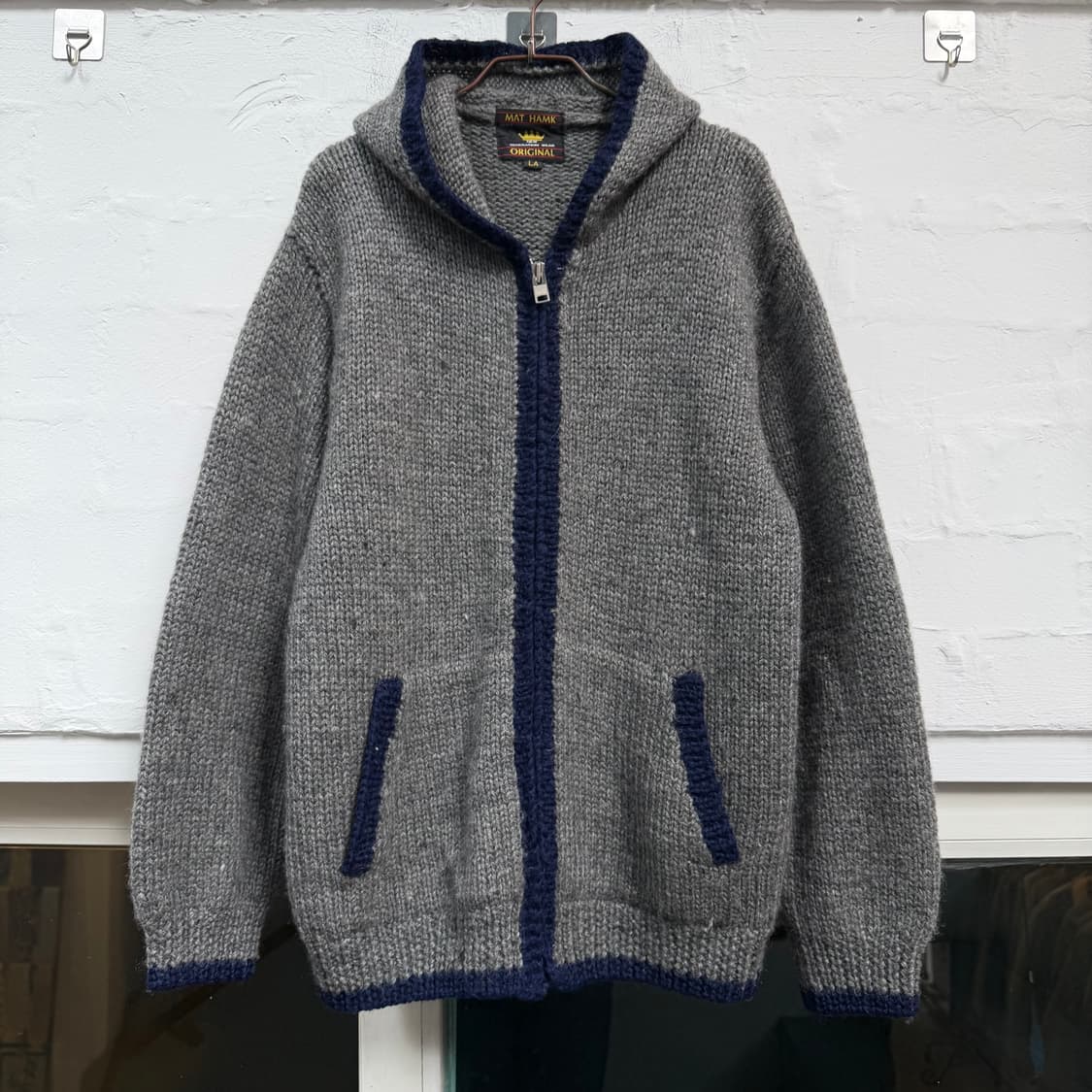 MAT HAMK 그레이 울 후드집업 L 상품이미지1