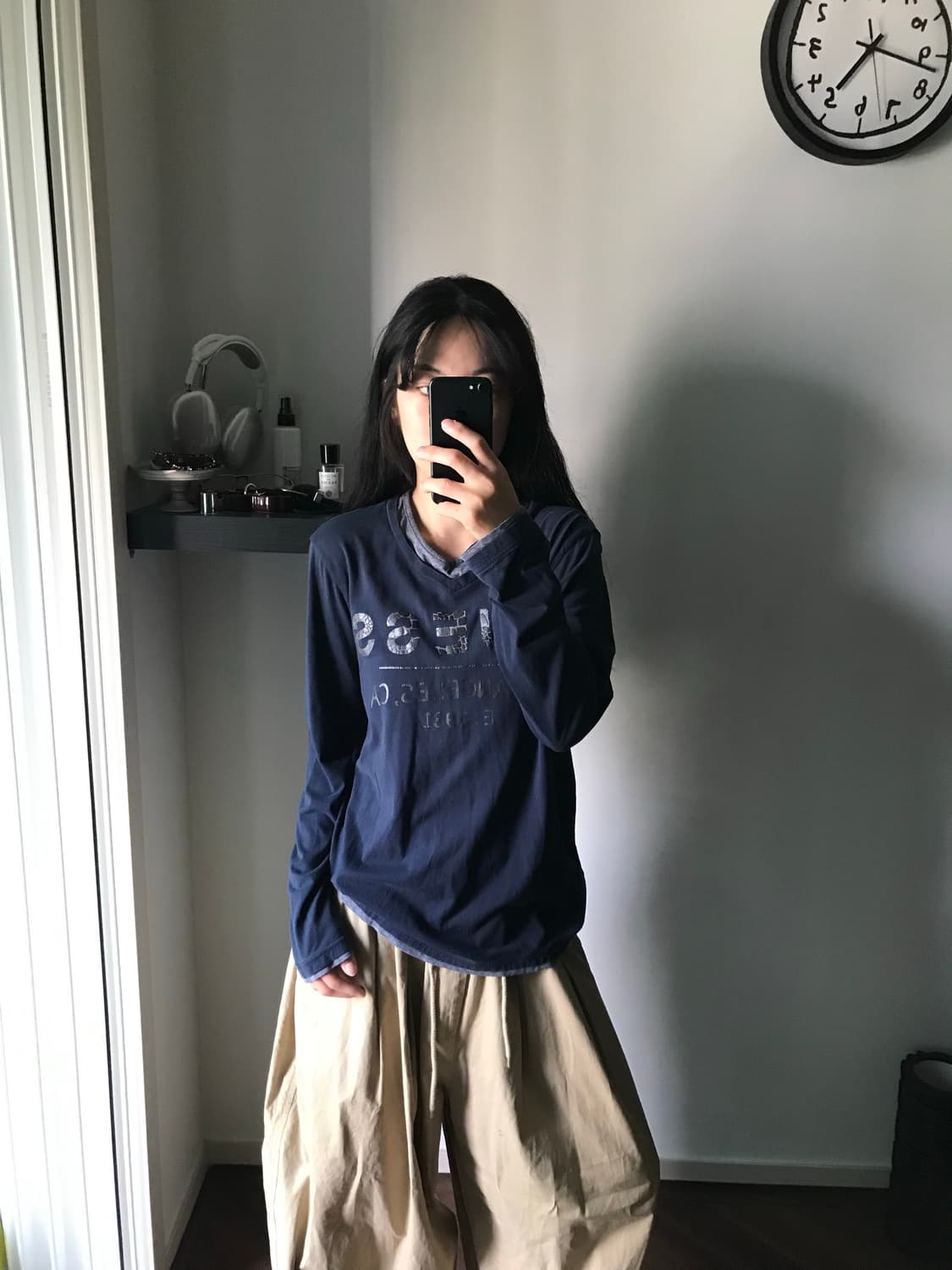 게스 중앙 프린팅 긴팔 슬리브티 상품이미지4