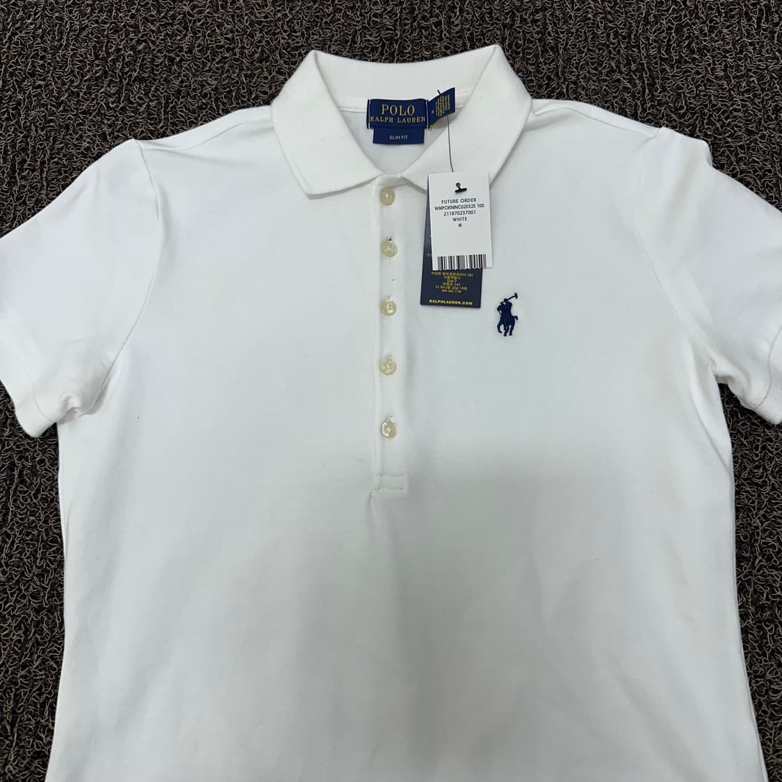 [새상품] 폴로 랄프로렌 여성 카라티 반팔티셔츠 화이트 M 상품이미지2