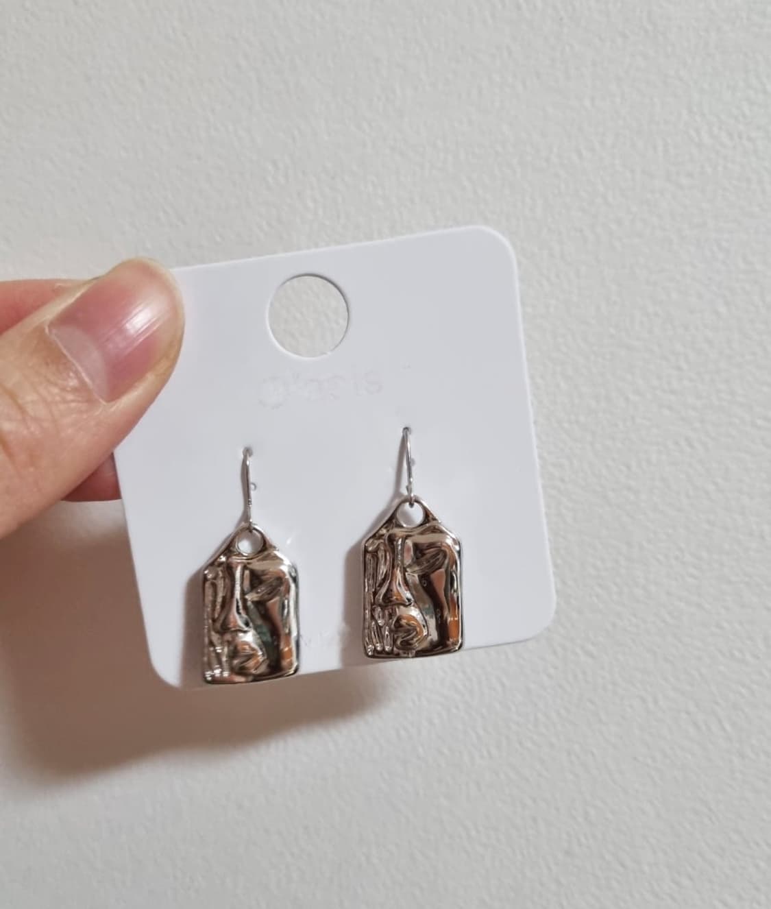 핸드메이드) 새상품 은침 페이스조각 귀걸이 상품이미지3