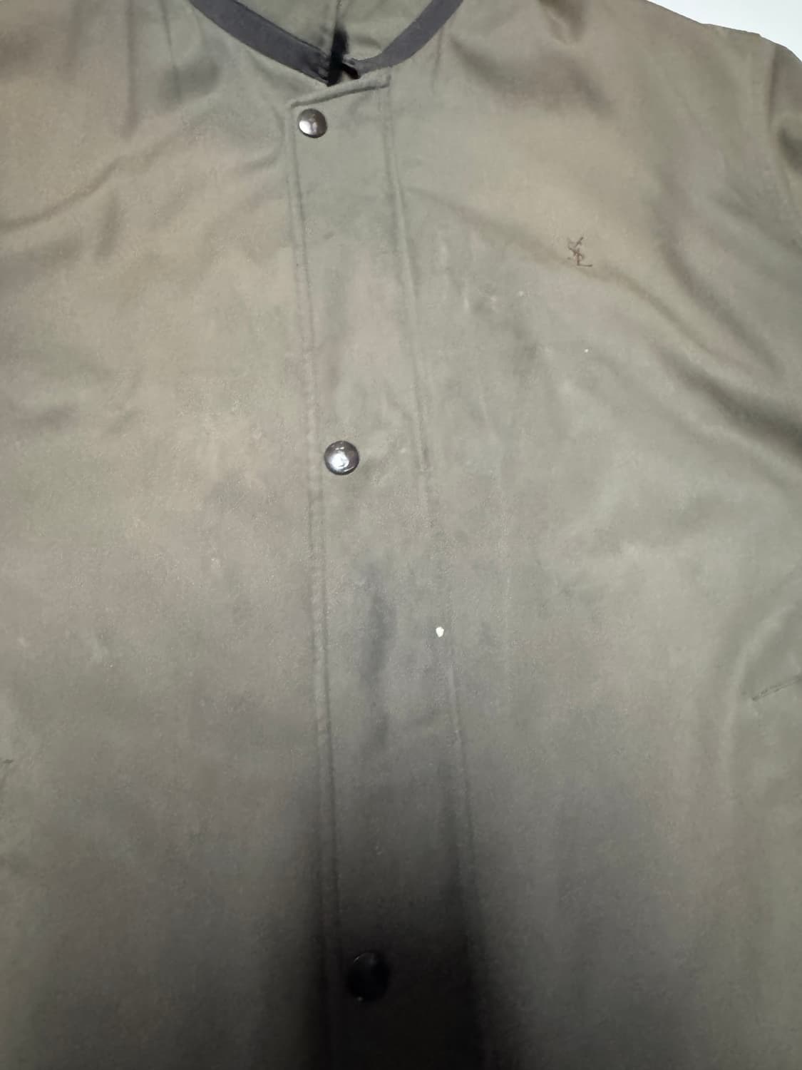 정품 입생로랑 YSL 뿌르 옴므 폴리쉘 사파리 자켓 XL 카키 상품이미지6