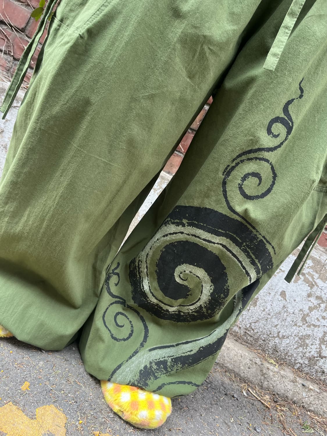 히피 에스닉 문양 와이드 벌룬 팬츠 상품이미지3