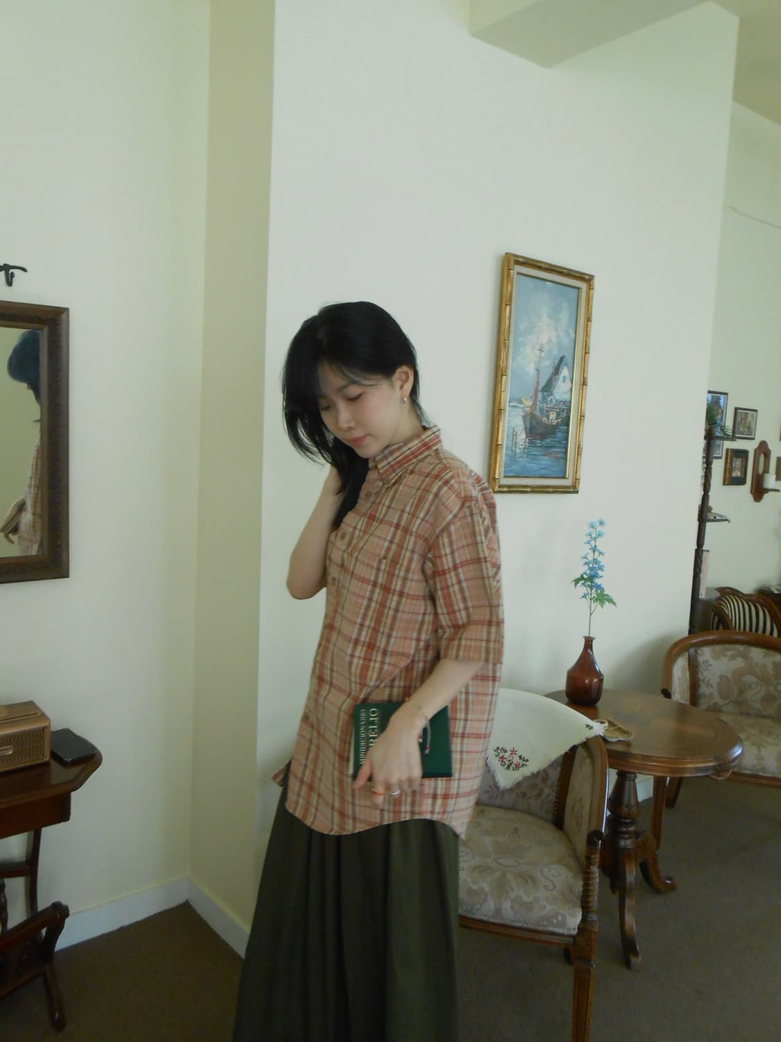 선셋 체크 엉클 셔츠 상품이미지6