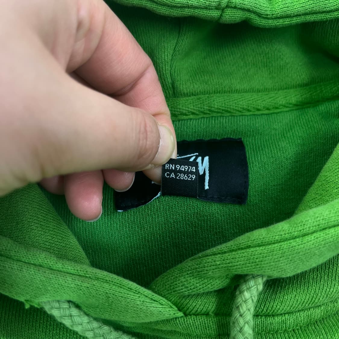 105 스투시 그린 빅로고 후드티  상품이미지4