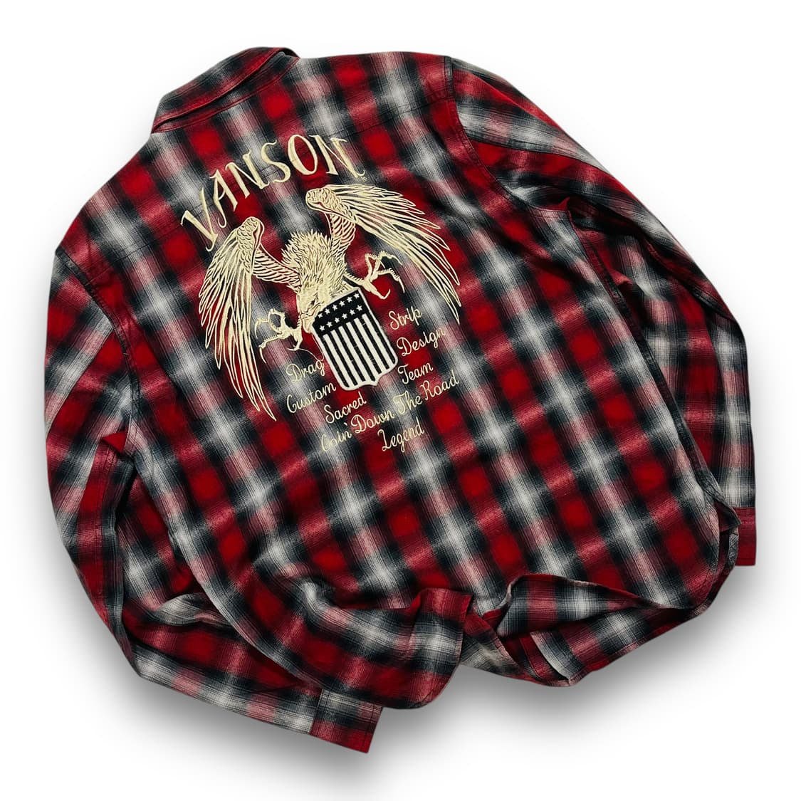 Vanson Eagle red checkered shirt 상품이미지1