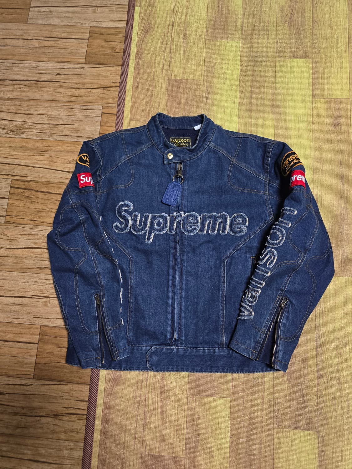 슈프림 x 밴슨 레더스 코듀라 데님 자켓 블루 - 22FW 상품이미지1