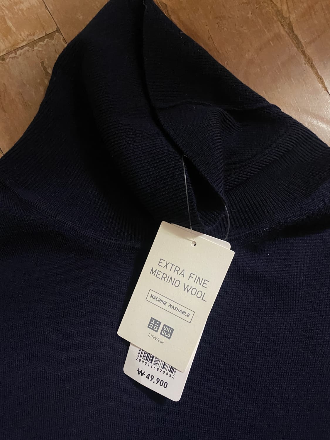 (새상품)유니클로 엑스트라 파인 메리노 울 터틀넥 XXL 상품이미지2