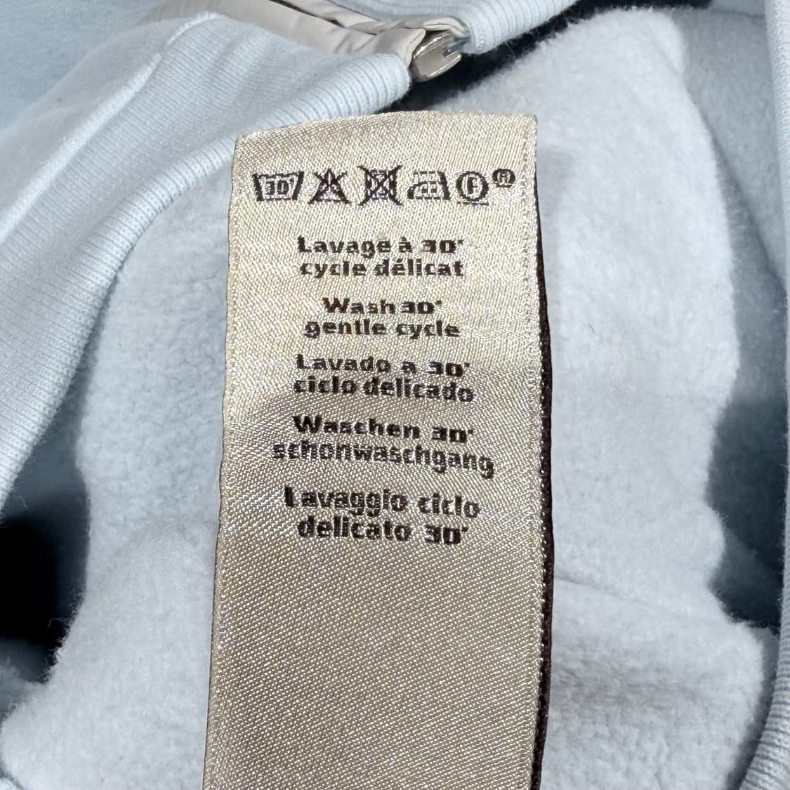 (S+/ XL) / 에르메스 신형 크루넥 슬리브 블루 후드집업 상품이미지7