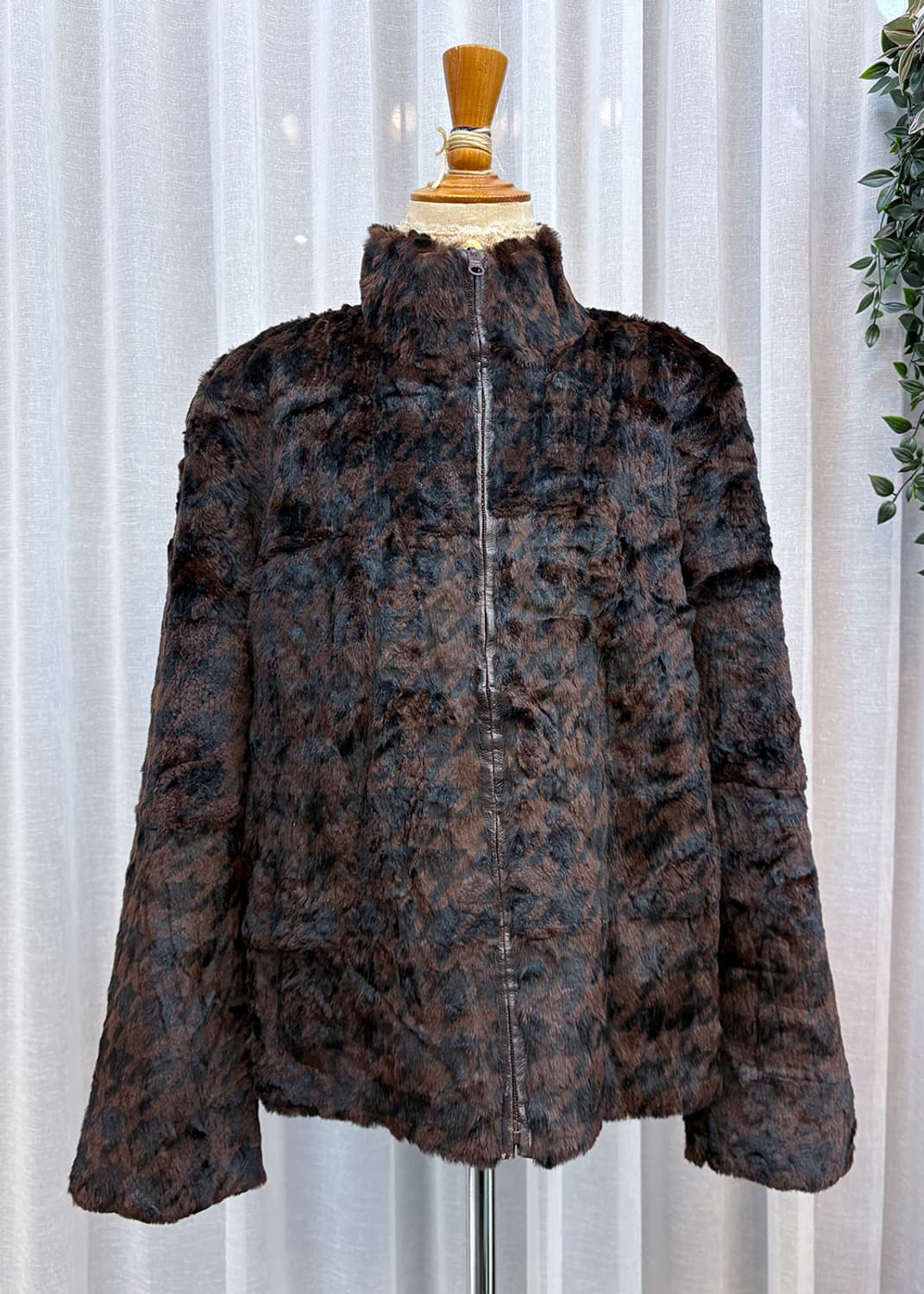 하운드체크 퍼자켓 상품이미지3