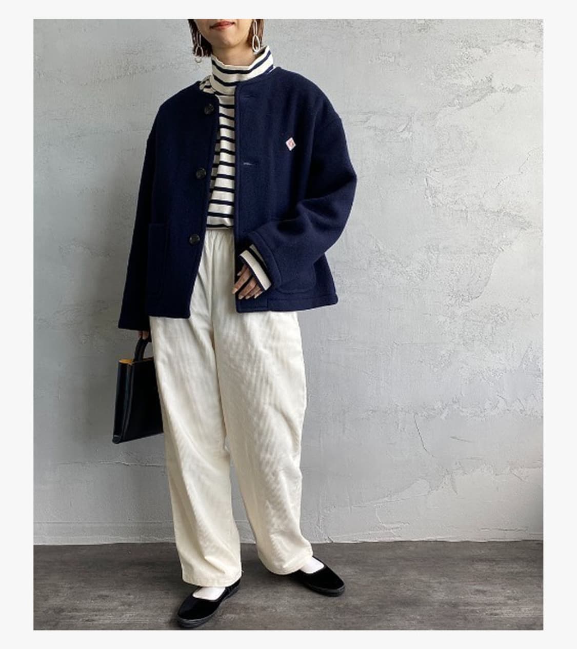 DANTON - LIGHT PILE NON COLLAR JACKET 상품이미지2