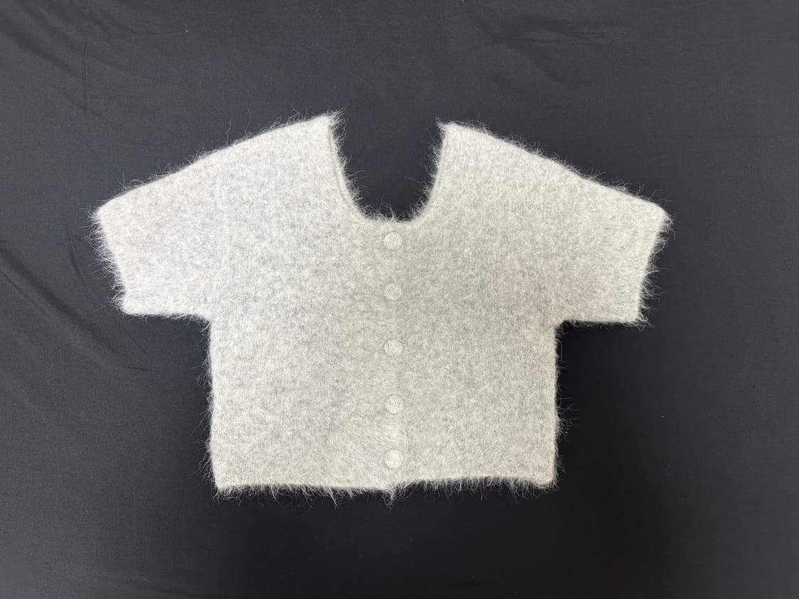 앙고라 반팔 니트가디건 상품이미지1