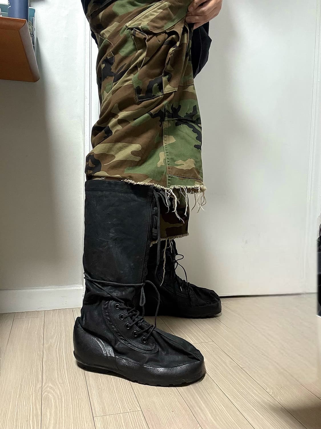 조슈아자말이 신은 밀리터리 설상화 롱 부츠 블랙버전 상품이미지4