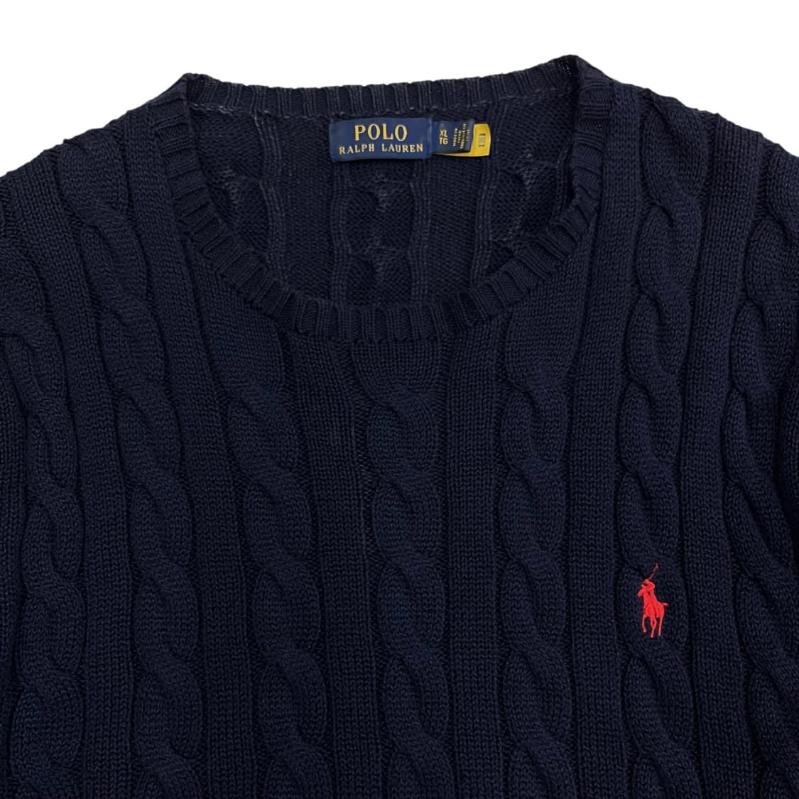 폴로 랄프로렌 레드포니 네이비 꽈배기 니트 XL 상품이미지4