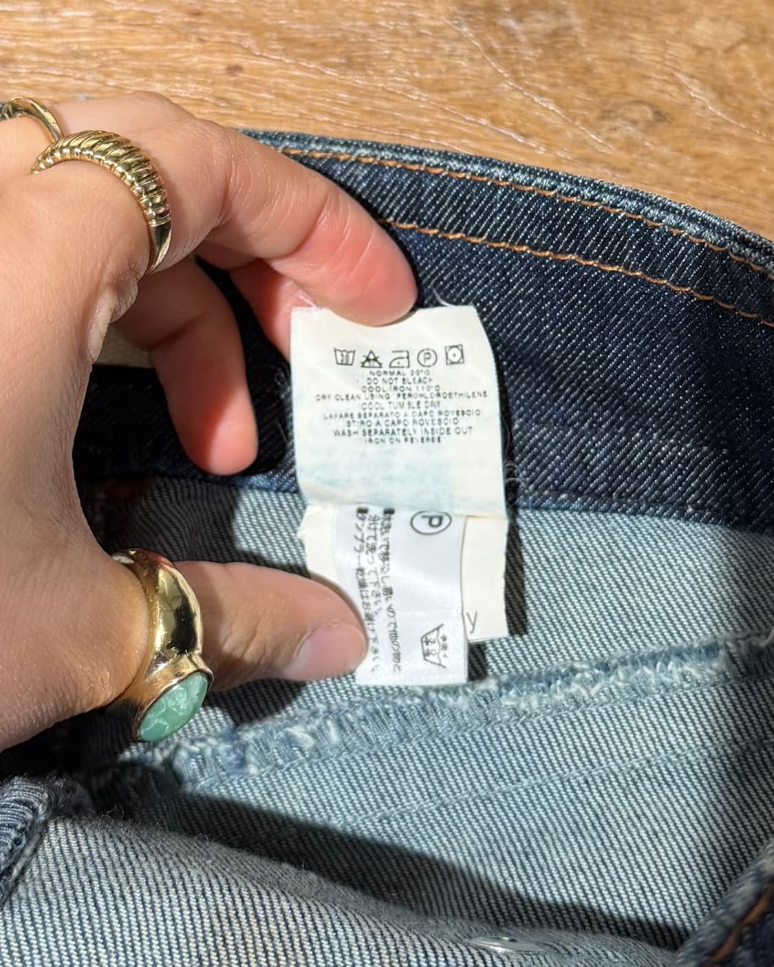 모스키노 진스 데님 포켓 더블버튼 미니 스커트 상품이미지8