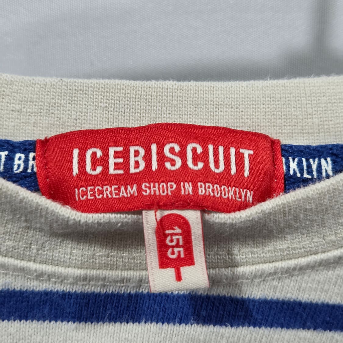 아이스비스킷 스트라이프 프린팅 롱슬리브 155 상품이미지3