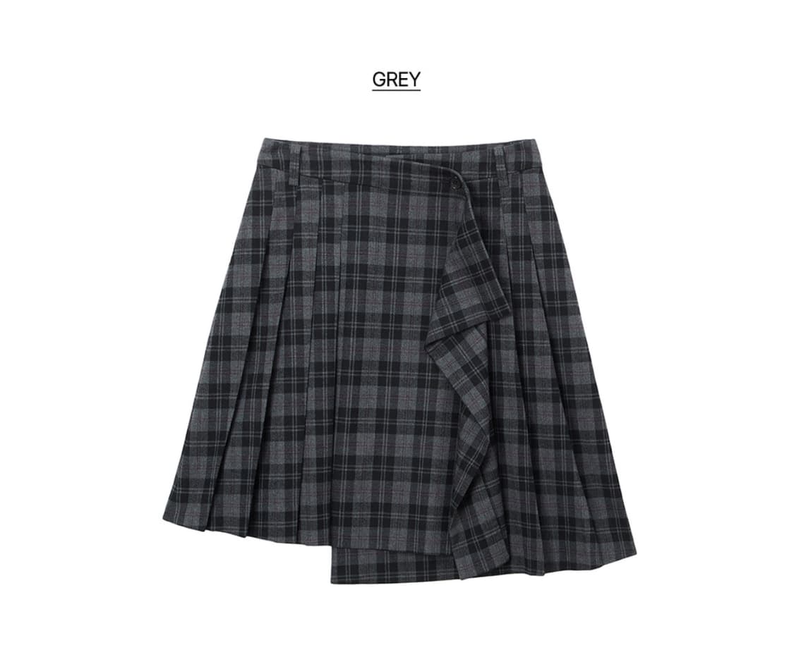lcdc tm checked pleats midi skirt 상품이미지1