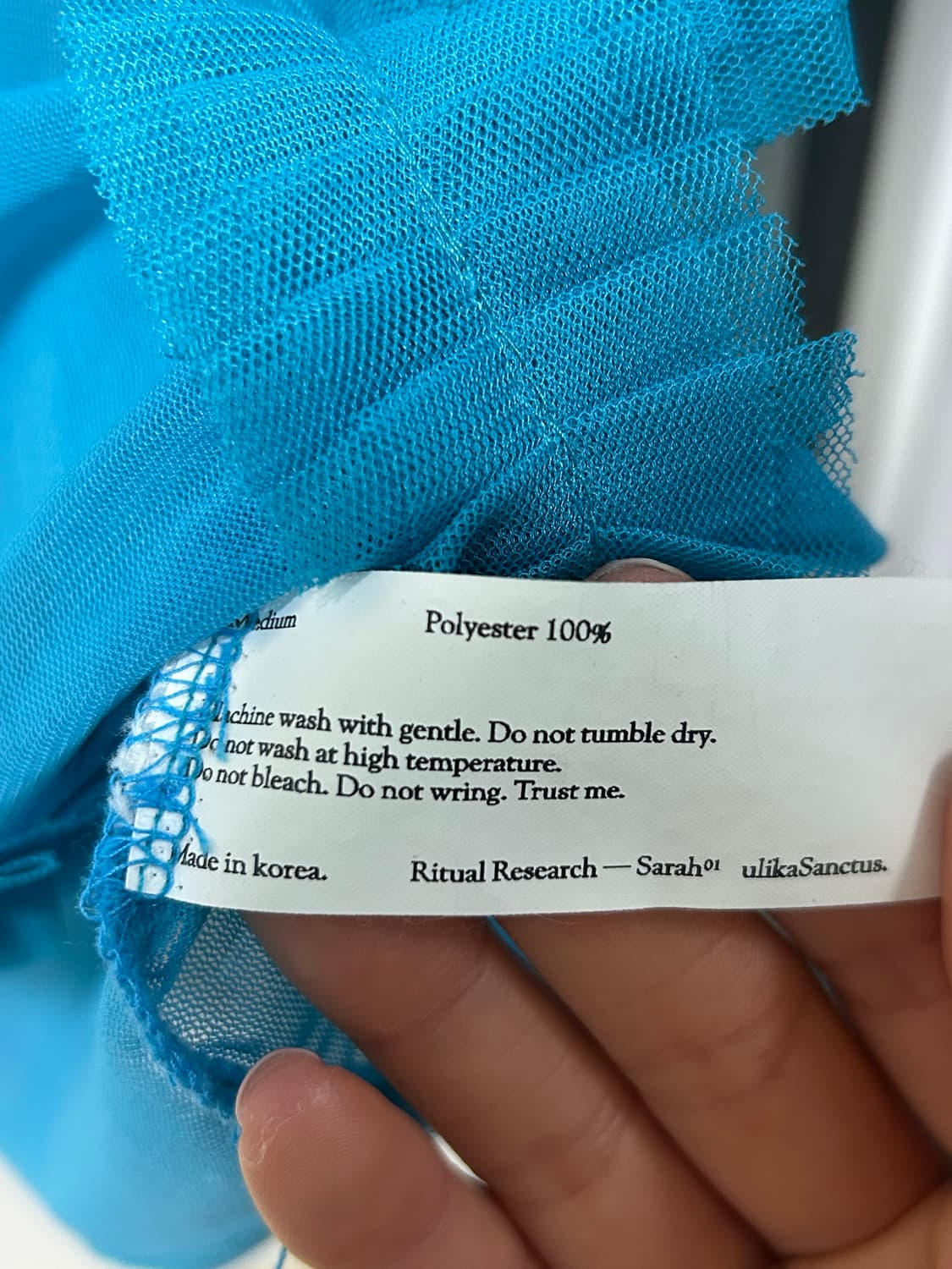 울리카상투스 메쉬 프릴탑 블루 상품이미지7