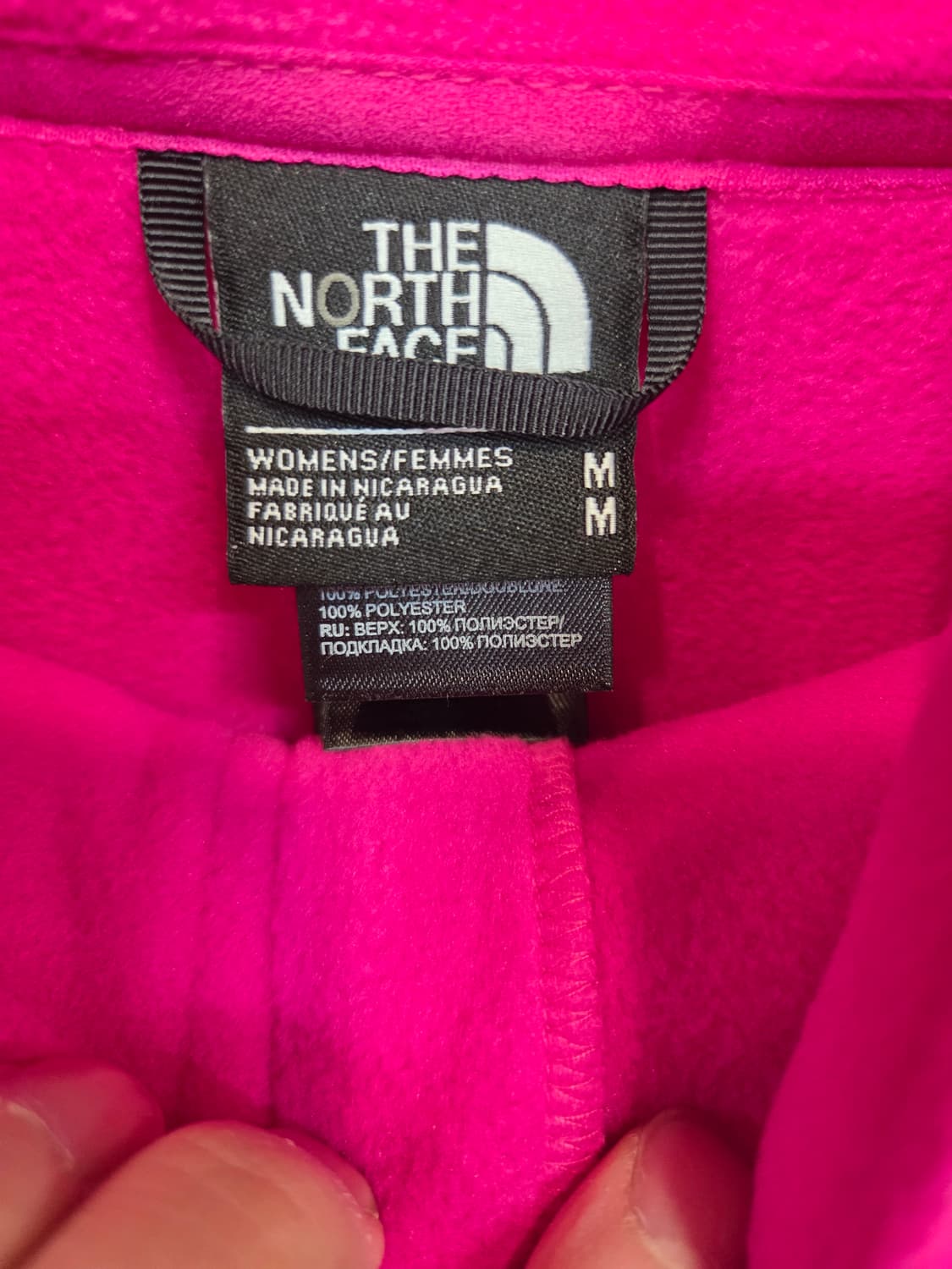 노스페이스 여성 플리스 집업자켓 m 딥핑크 상품이미지3