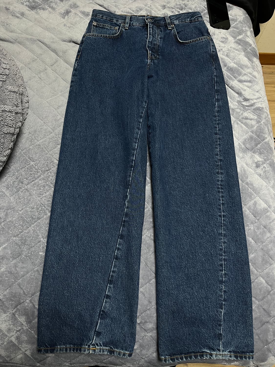 선플라워 와이드 트위스트 진 린스 블루 상품이미지2