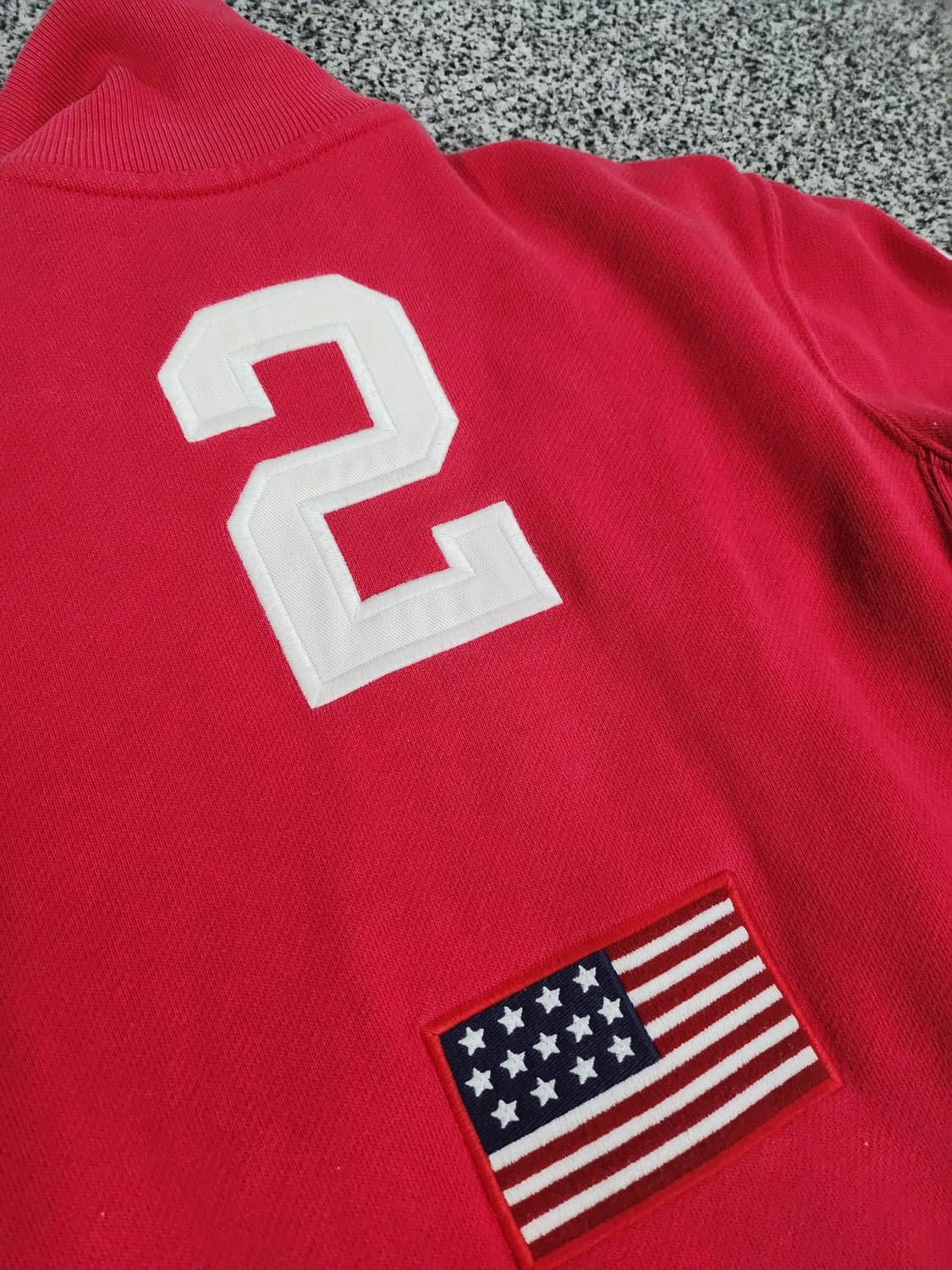 빅포니 자수와 USA 성조기 패치 집업 상품이미지7