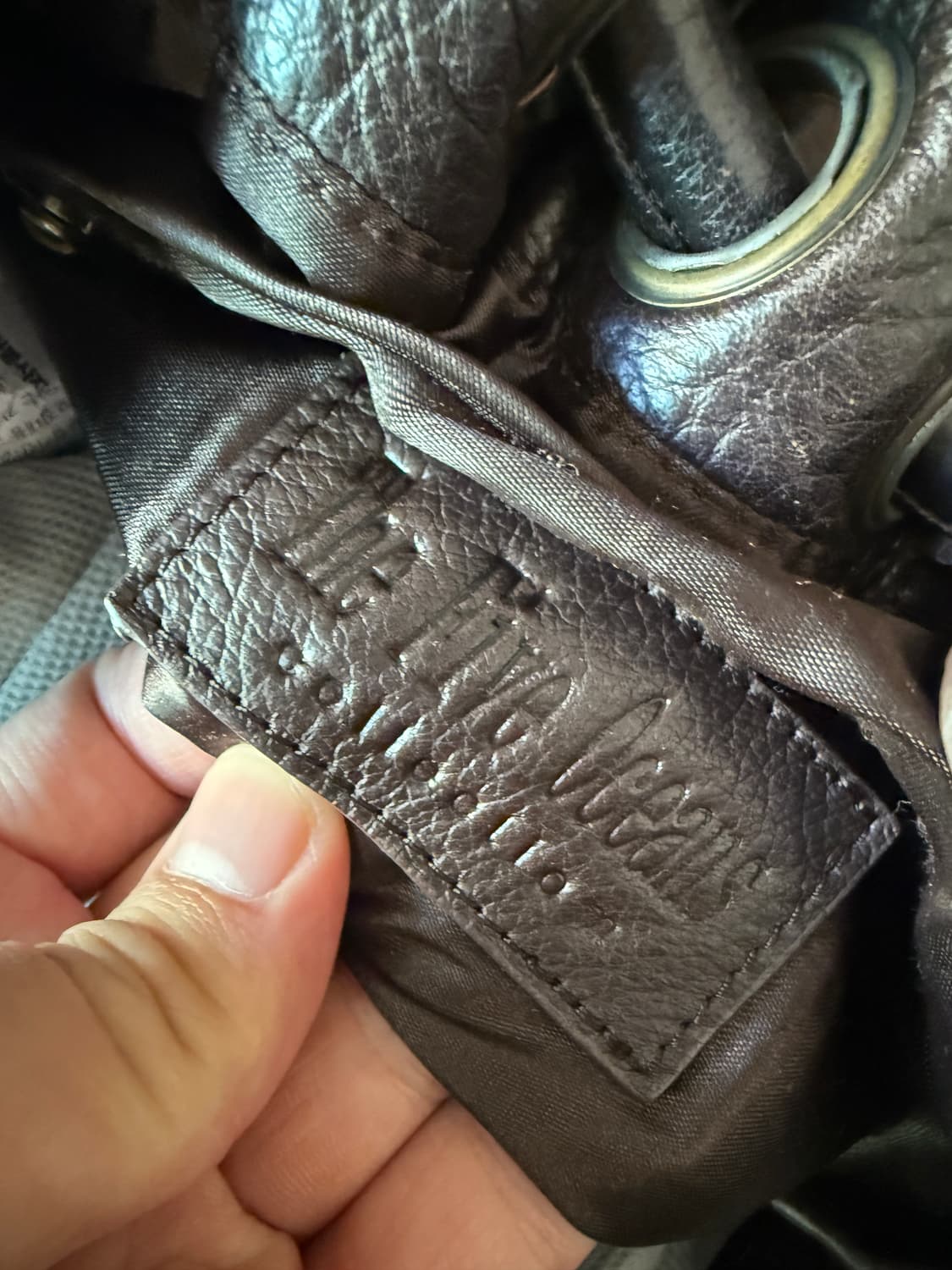 Via Tore Leoni 천연소가죽 드로스트링+핸들 토트/숄더백 상품이미지6