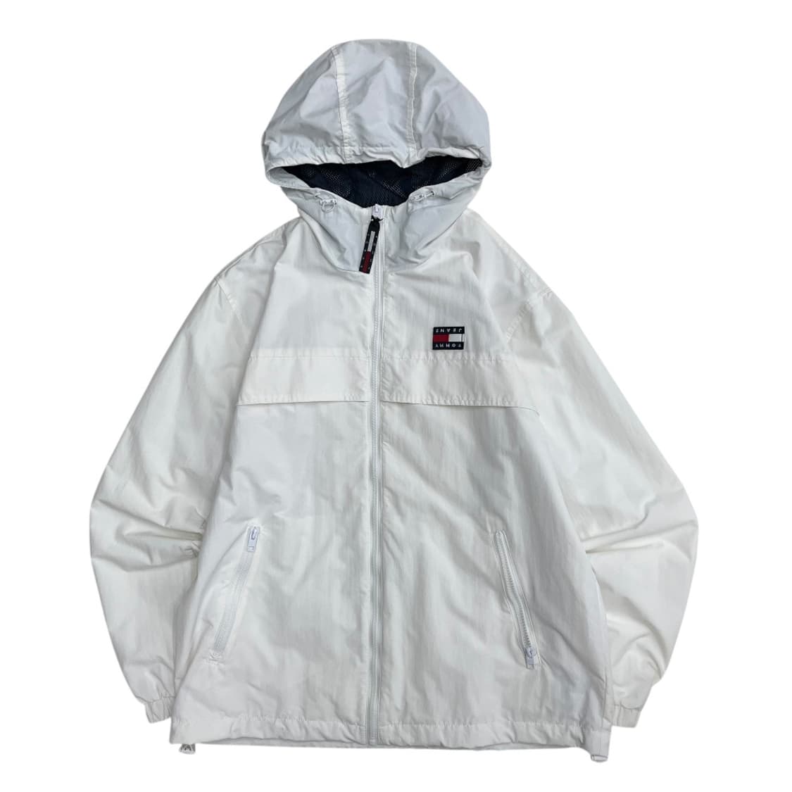 타미힐피거 진스 로고 화이트 후드 바람막이 M 상품이미지2