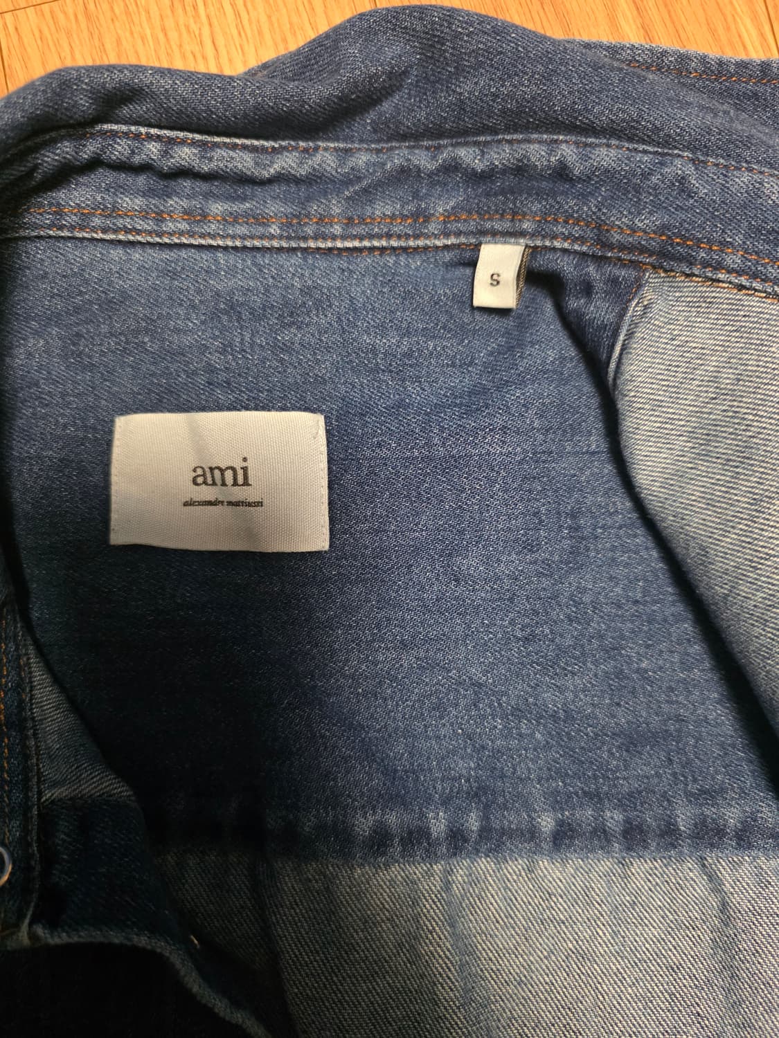 아미(ami)하트로고 자수 데님 셔츠 /USH114.DE0012 상품이미지6