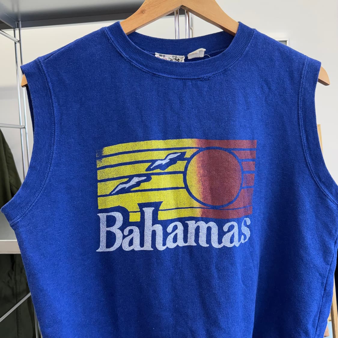 70s 더블 불 Double Bull 바하마 슬리브리스 스웻셔츠 (M)  상품이미지2