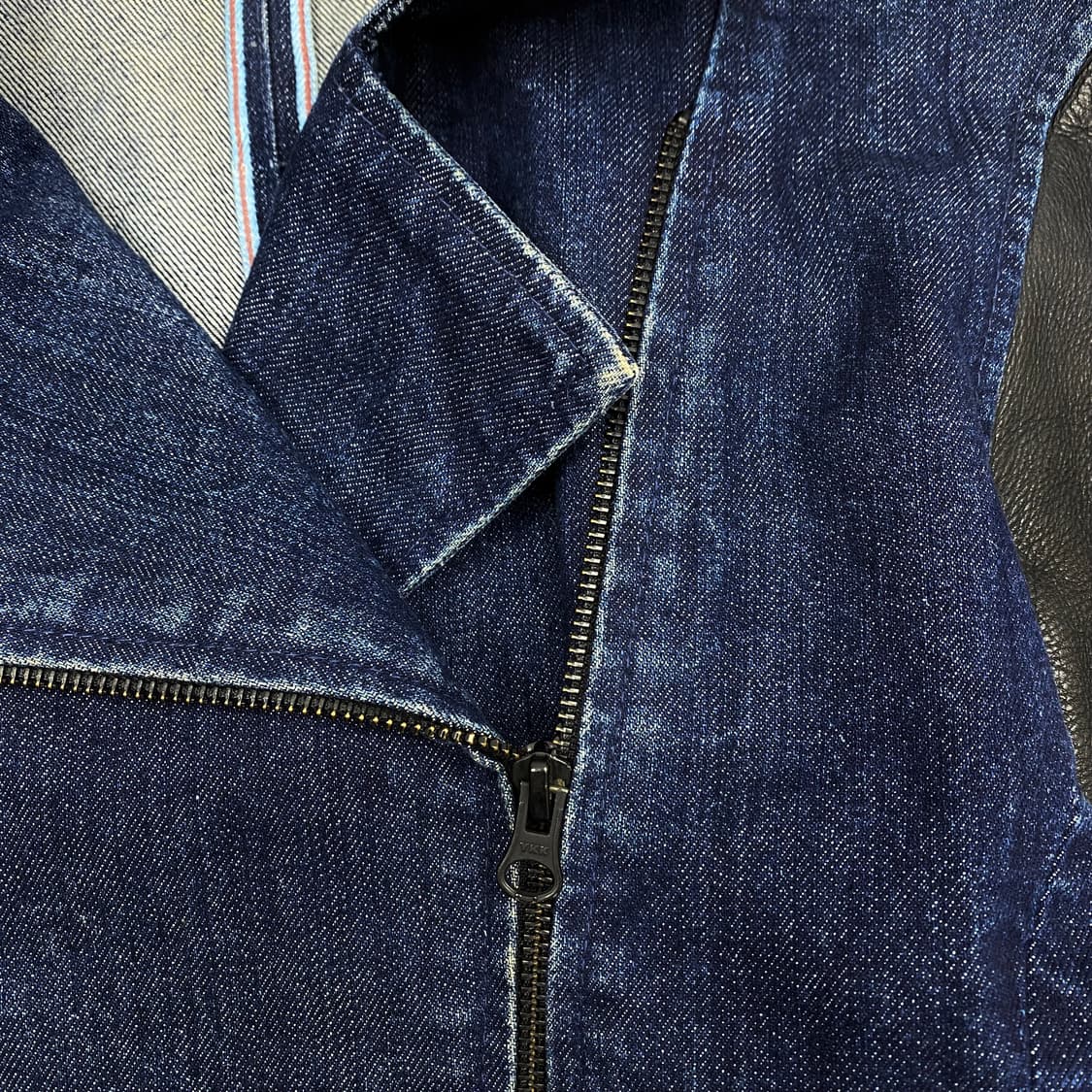 나이키 데님 소가죽 라이더자켓 여성M  상품이미지4