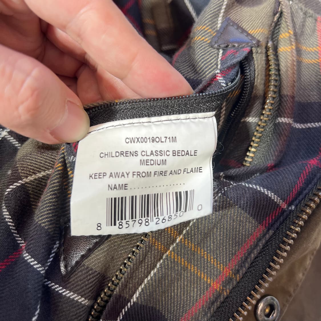 [M 8/9]바버 키즈 뷰포트 왁스자켓 상품이미지3