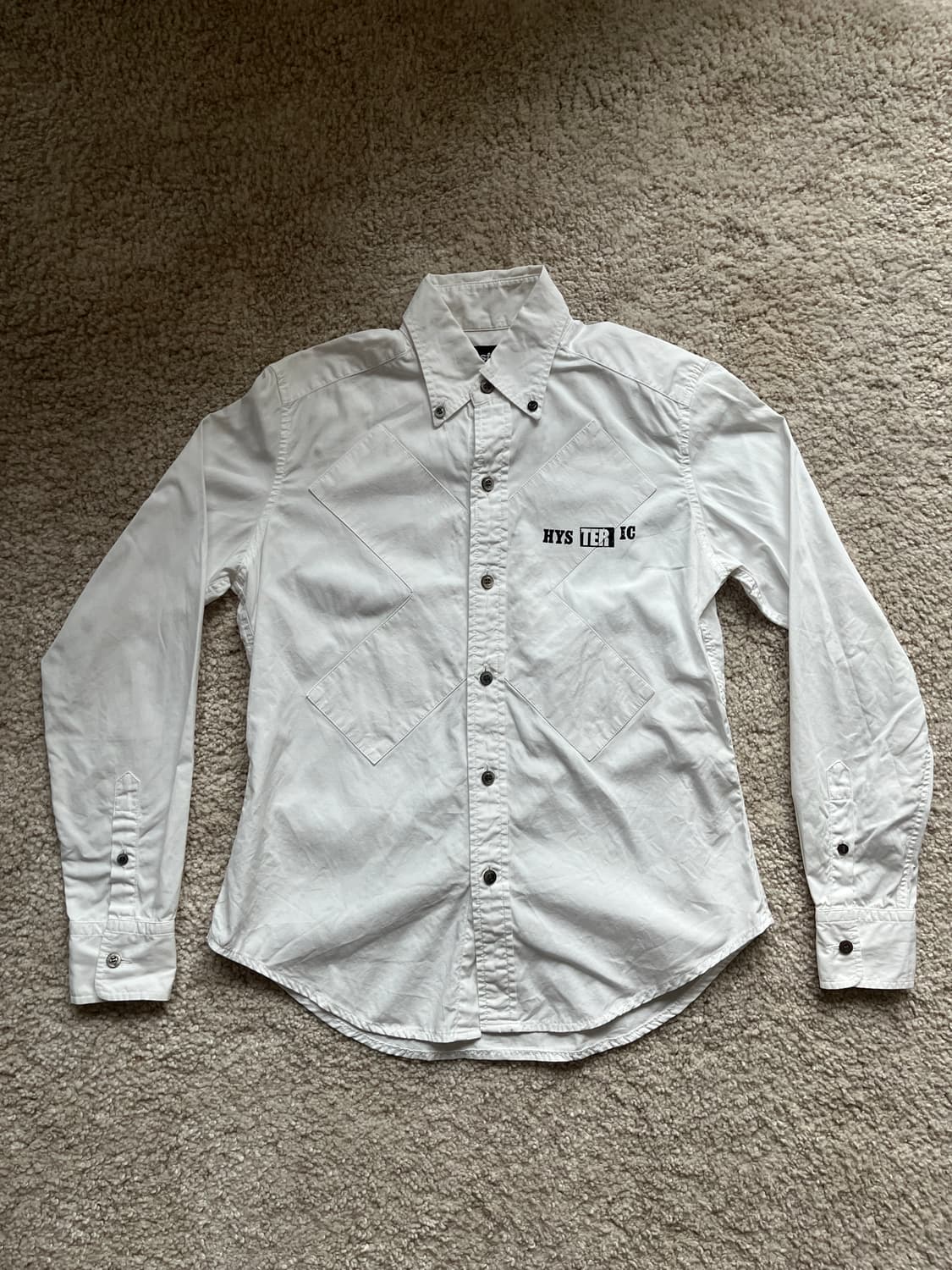 히스테릭 글래머 아카이브 레터링 크로스 패치워크 버튼다운 셔츠 상품이미지8