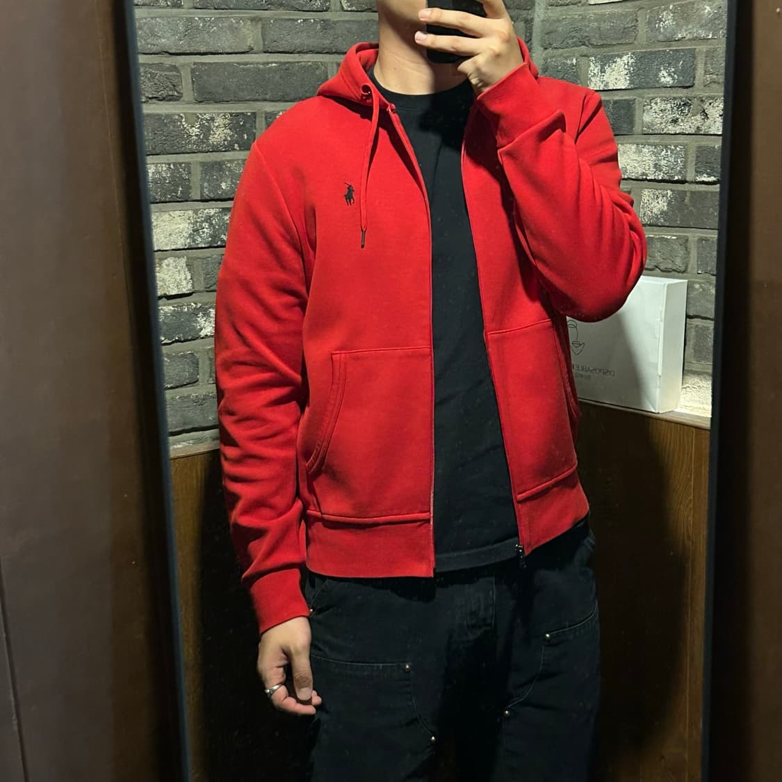 M) 폴로 랄프로렌 컴포트 후드집업 레드 상품이미지8