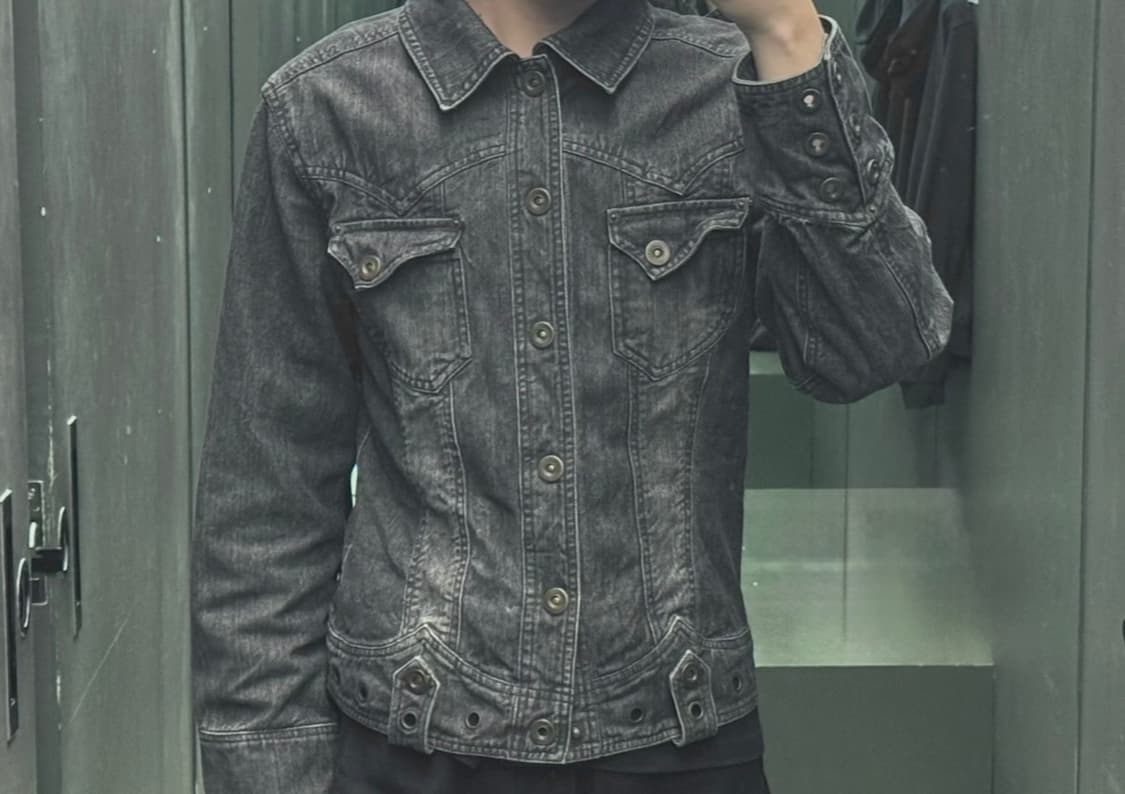 일본 빈티지 흑청자켓 상품이미지1