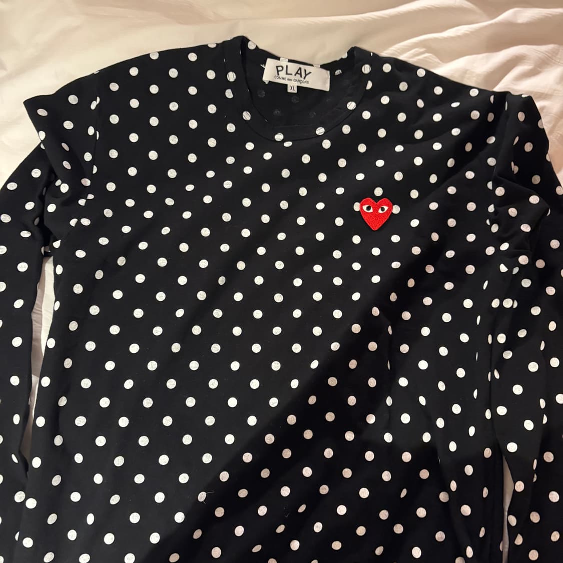 꼼데가르송 플레이 / 폴카도트 폴카닷 롱슬리브 블랙 / XL(6) 상품이미지2