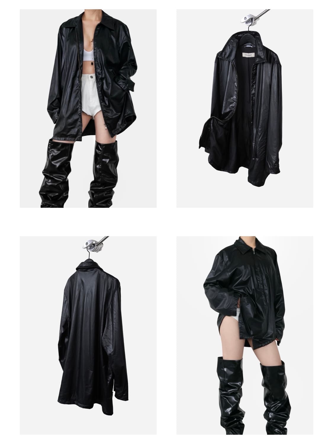 Marina Rinaldi Black Shiny Jacket 상품이미지1
