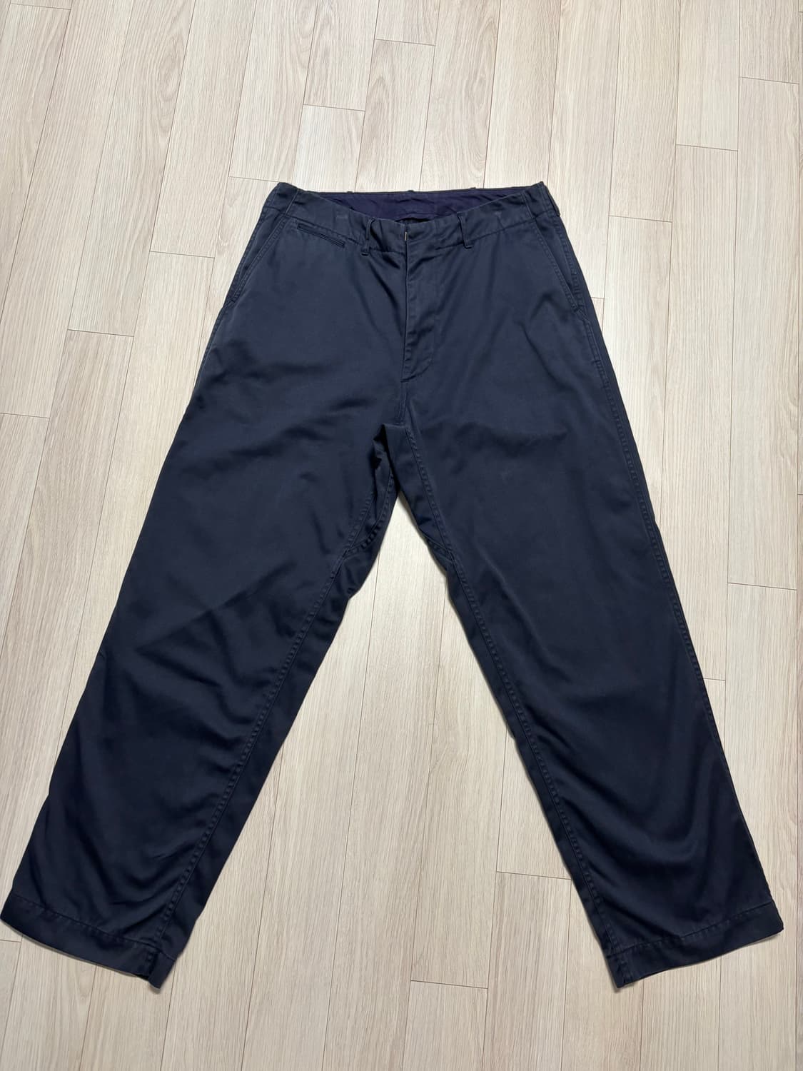 (34) 나나미카 와이드 치노 팬츠 네이비 상품이미지1