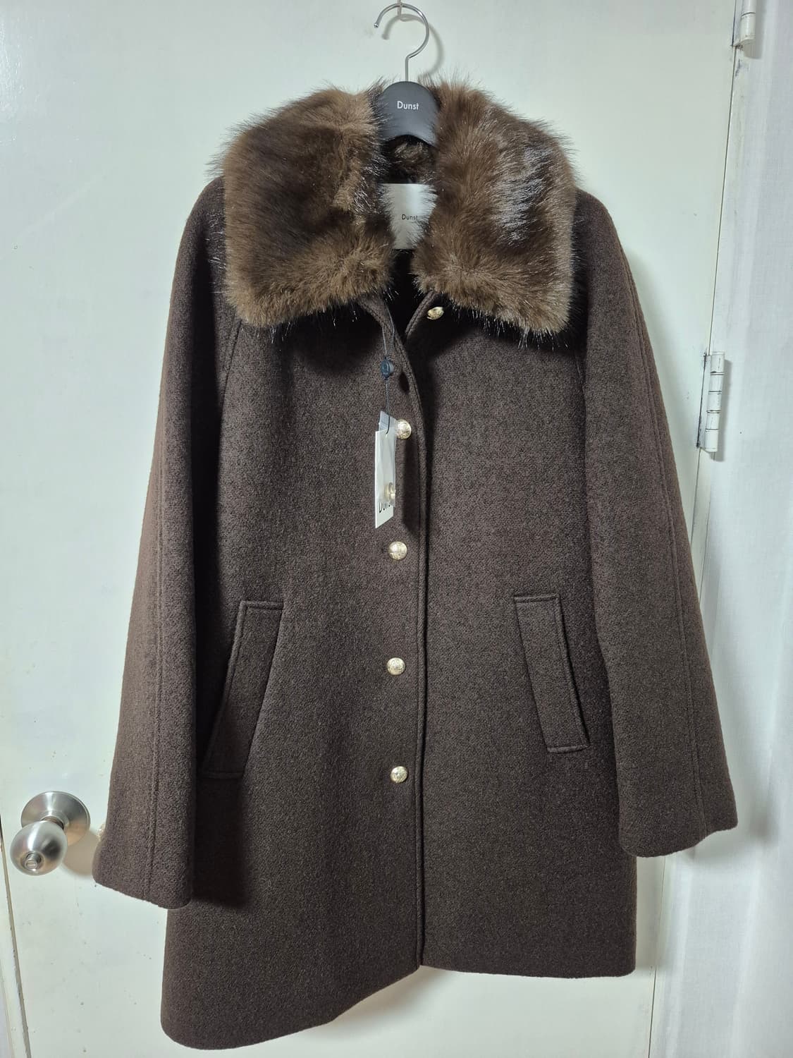 25FW 던스트 부클 울 하프코트 브라운 상품이미지7