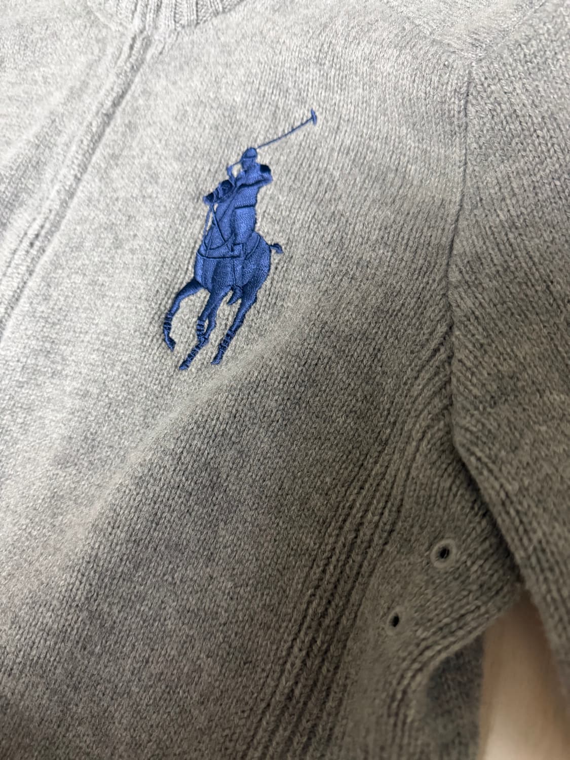 폴로 빅포니 니트집업 90 S사이즈 상품이미지6