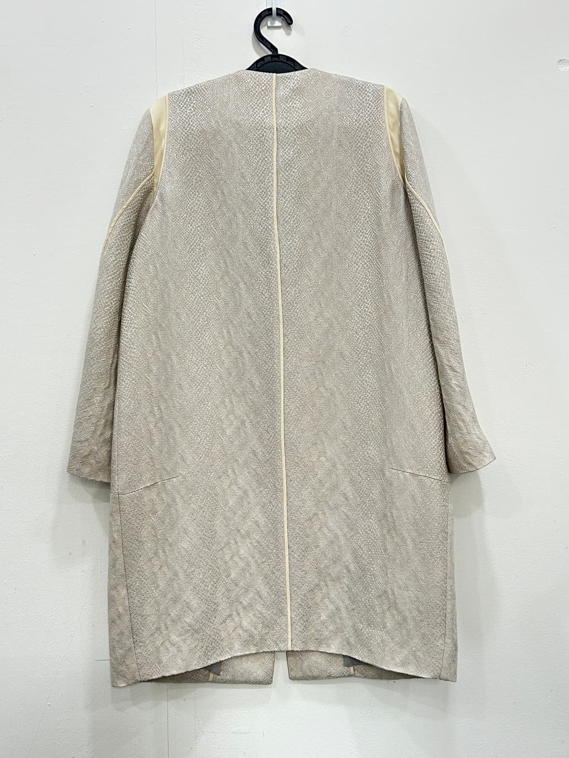 르베이지 실크 혼방 베이지 코트 여성 S 91사이즈 상품이미지6