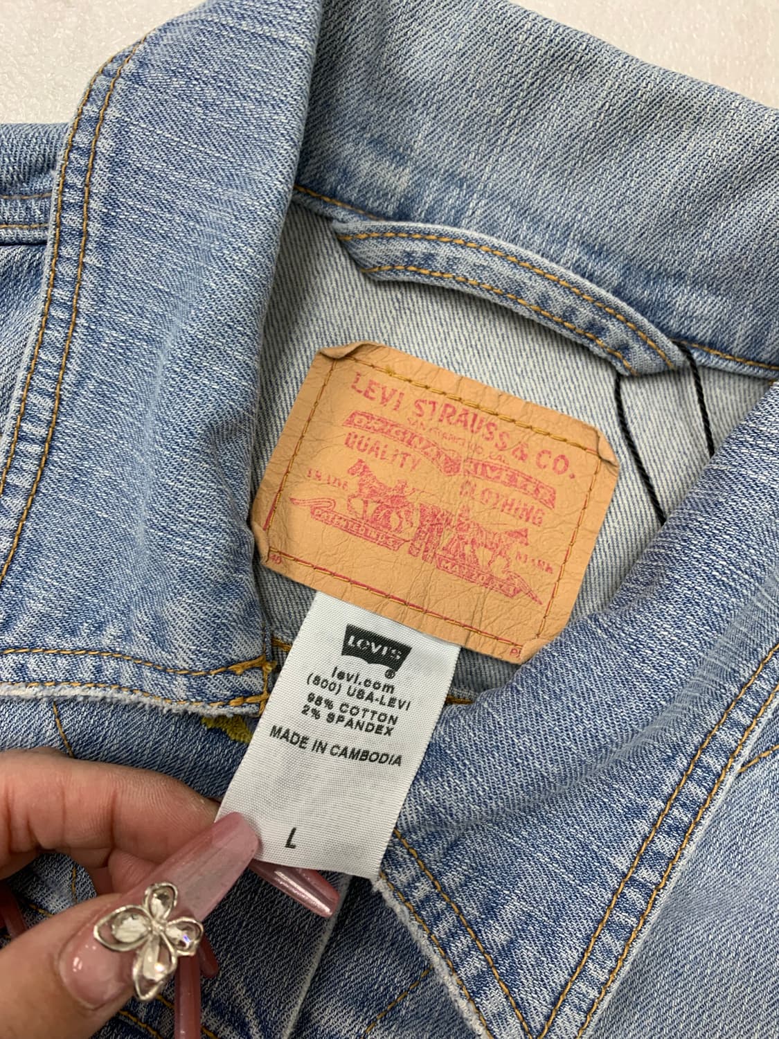 리바이스 연청 크롭 데님 자켓 #129 상품이미지4