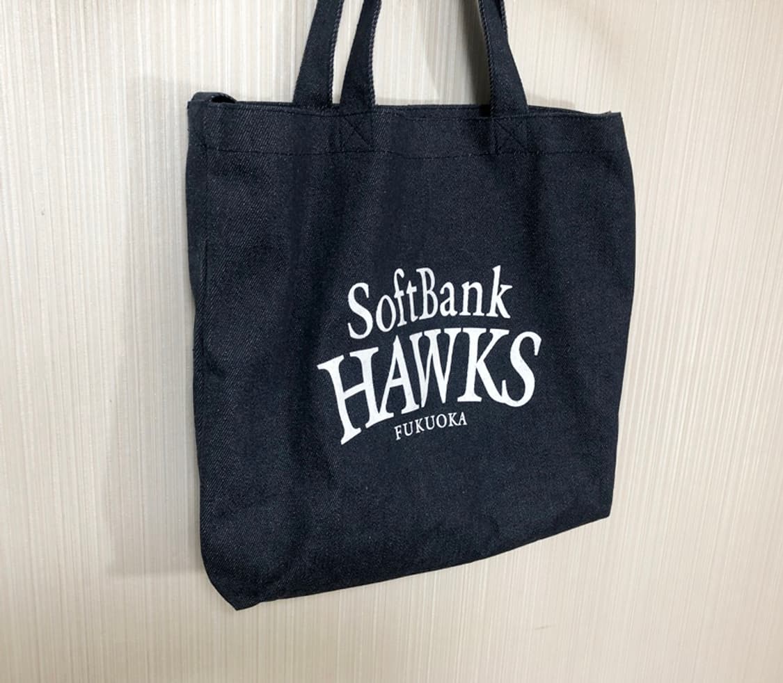 NPB 후쿠오카 소프트뱅크 호크스 데님에코백 상품이미지4