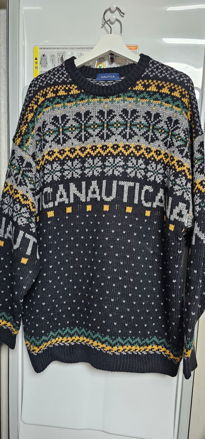 NAUTICA JAPAN  LINE 스노우패턴 자가드 풀오버 스웨터 상품이미지4