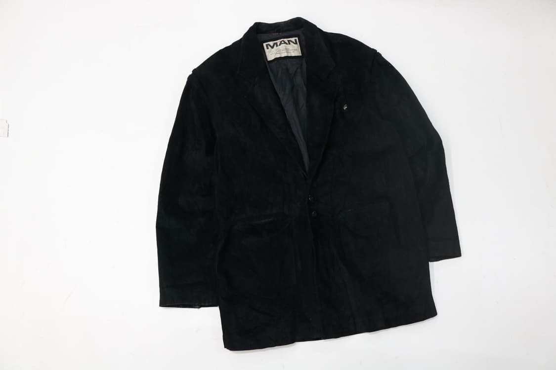 Kansai Man 칸사이맨 빈티지 블랙 돈피 스웨이드 레더 자켓 상품이미지2